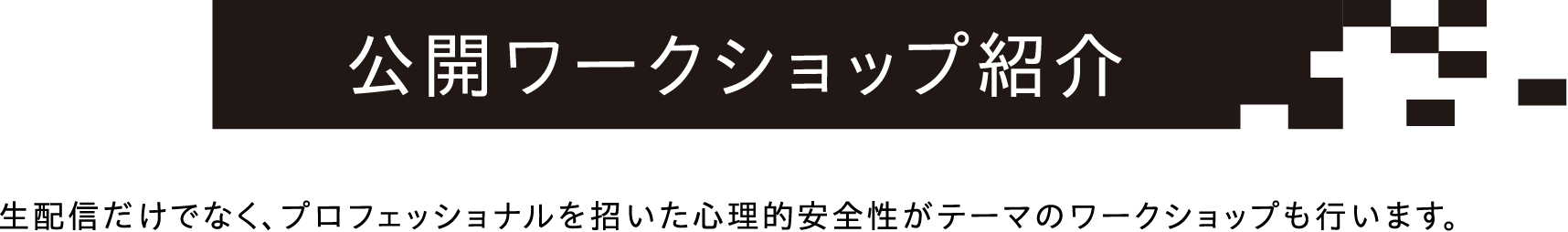 公開ワークショップ紹介